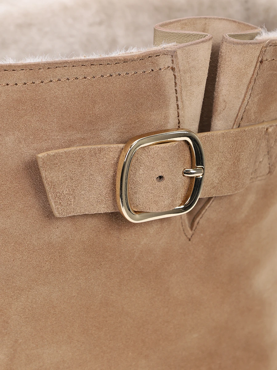 Сапоги замшевые на байке