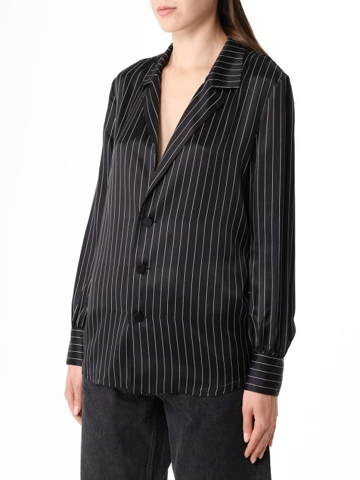 Блуза шелковая SAINT LAURENT