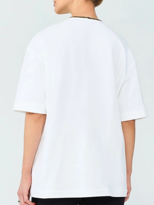 Футболка Lily Zip хлопковая WHITE LILY