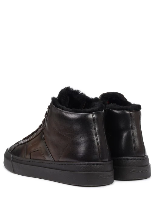 Кеды кожаные на меху SANTONI
