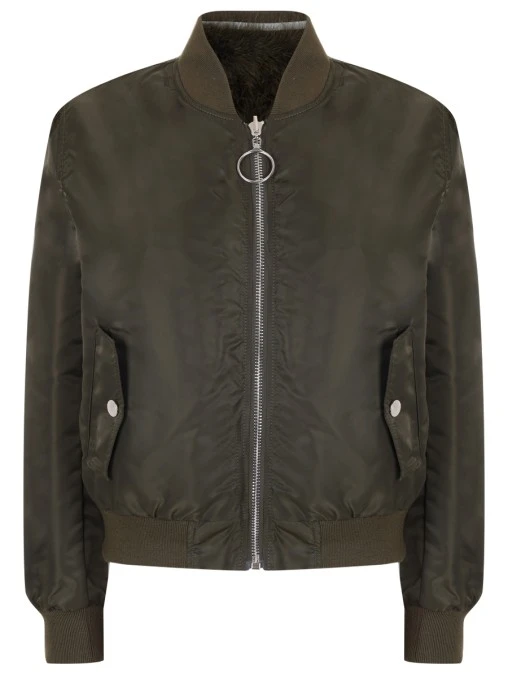 Куртка двухсторонняя с меховой отделкой ERMANNO SCERVINO