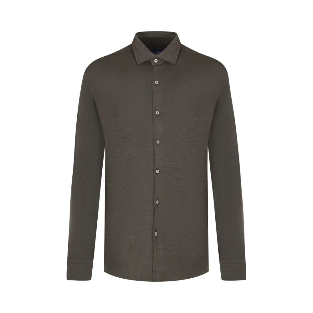 Рубашка Slim Fit из лиоцелла и хлопка