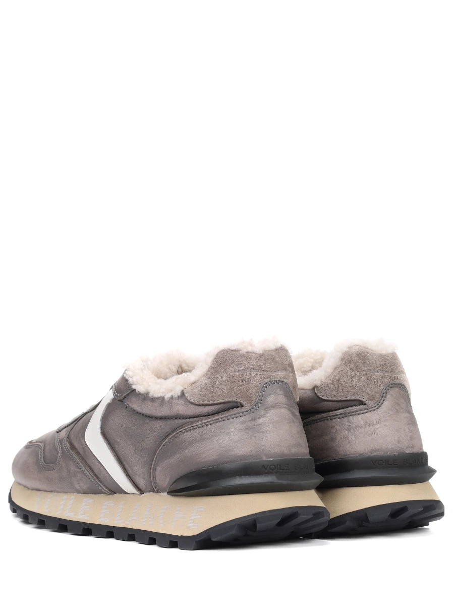 Кроссовки кожаные на меху