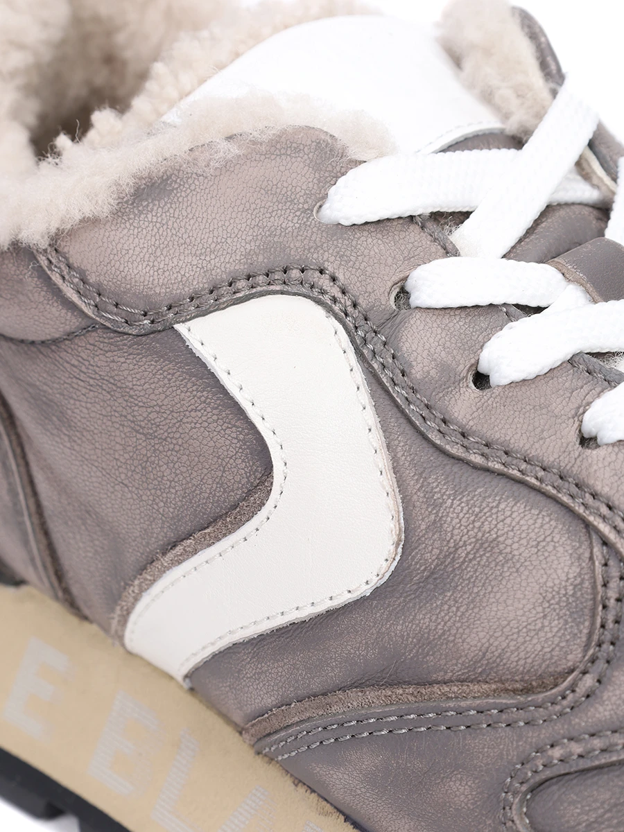 Кроссовки кожаные на меху