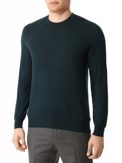 Джемпер из шерсти и шелка BERTOLO LUXURY MENSWEAR