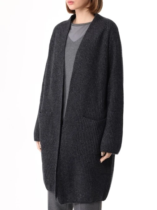 Кардиган шерстяной с люрексом LE TRICOT PERUGIA