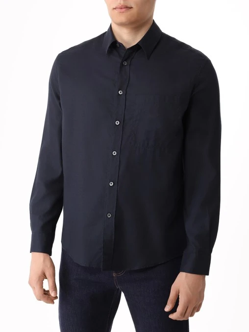 Рубашка Regular Fit из хлопка и лиоцелла CANALI