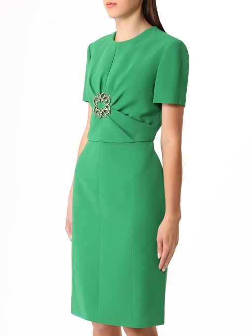 Платье из шелка и вискозы ELIE SAAB