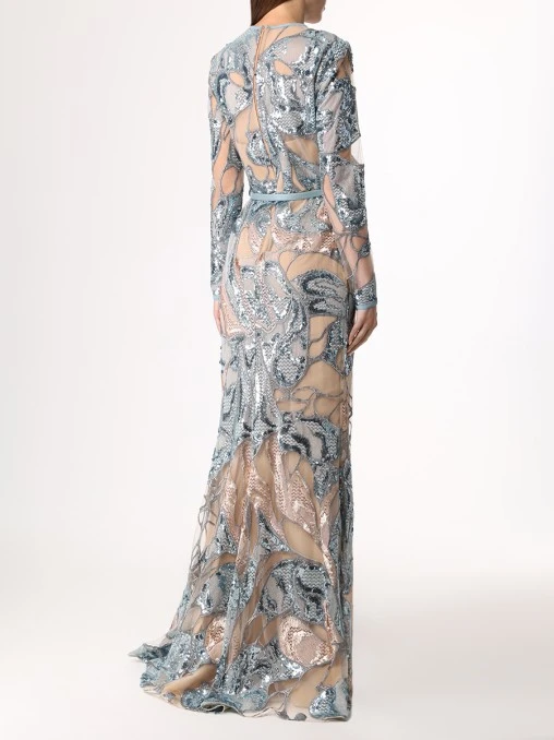 Платье с пайетками ELIE SAAB