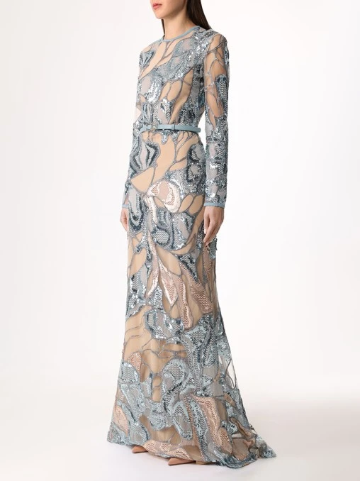 Платье с пайетками ELIE SAAB