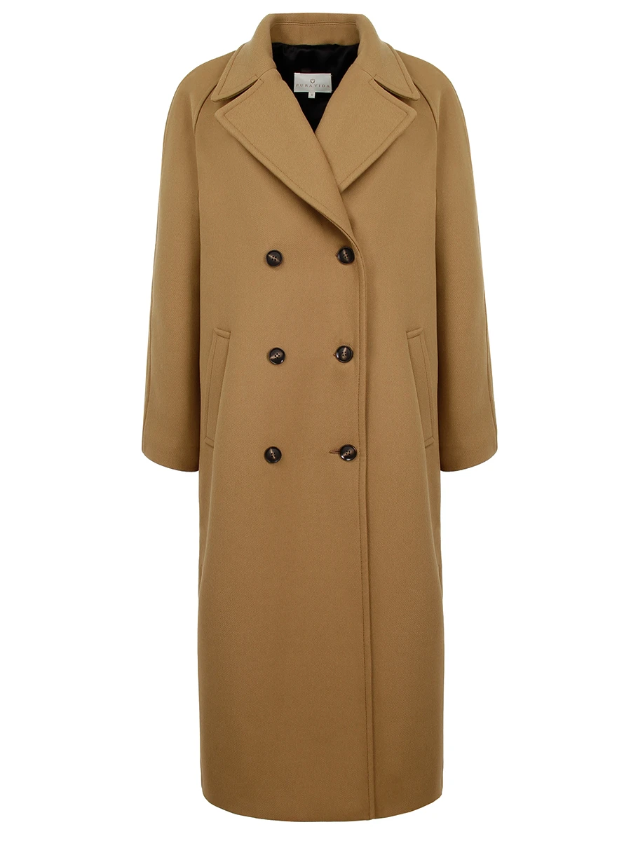 Пальто из шерсти и шелка