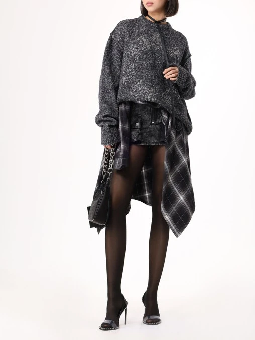 Джемпер из шерсти и хлопка PHILIPP PLEIN