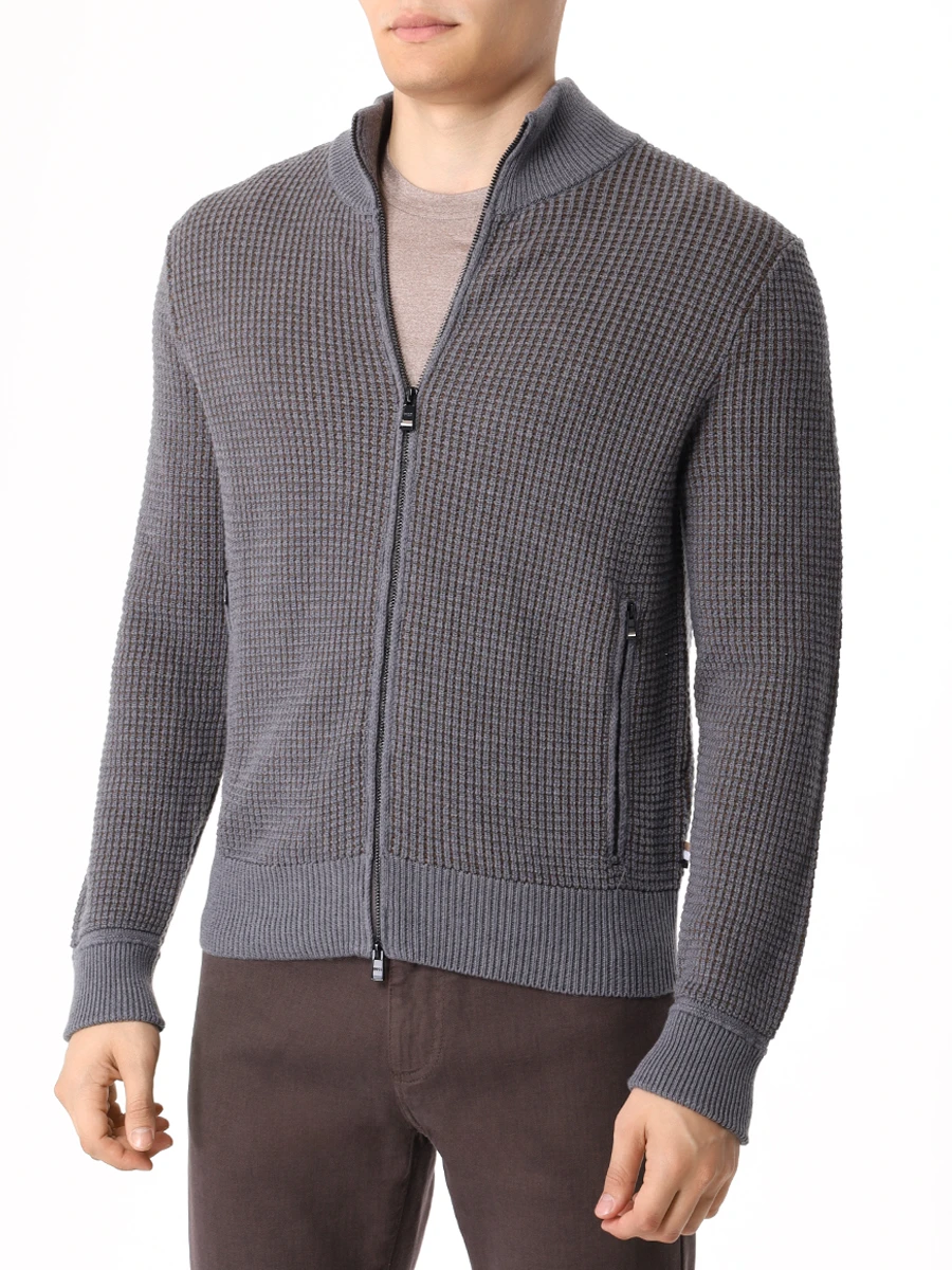 Кардиган из шерсти и хлопка