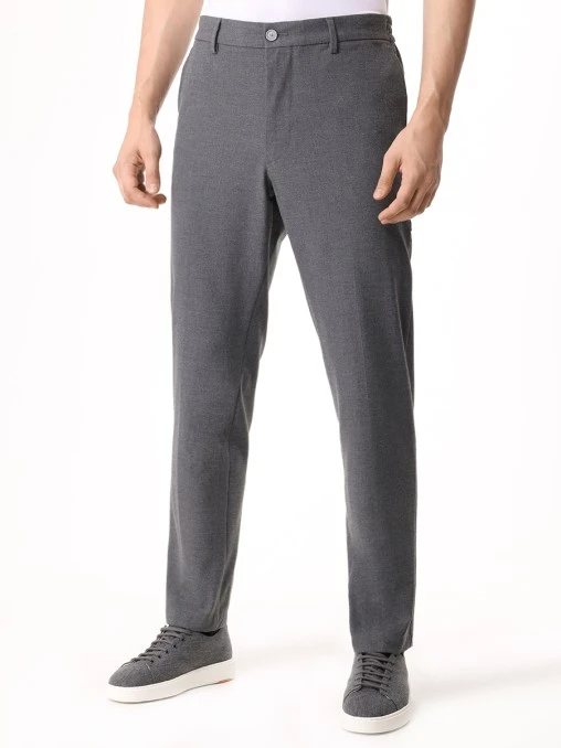 Брюки Regular Tapered Fit однотонные BOSS