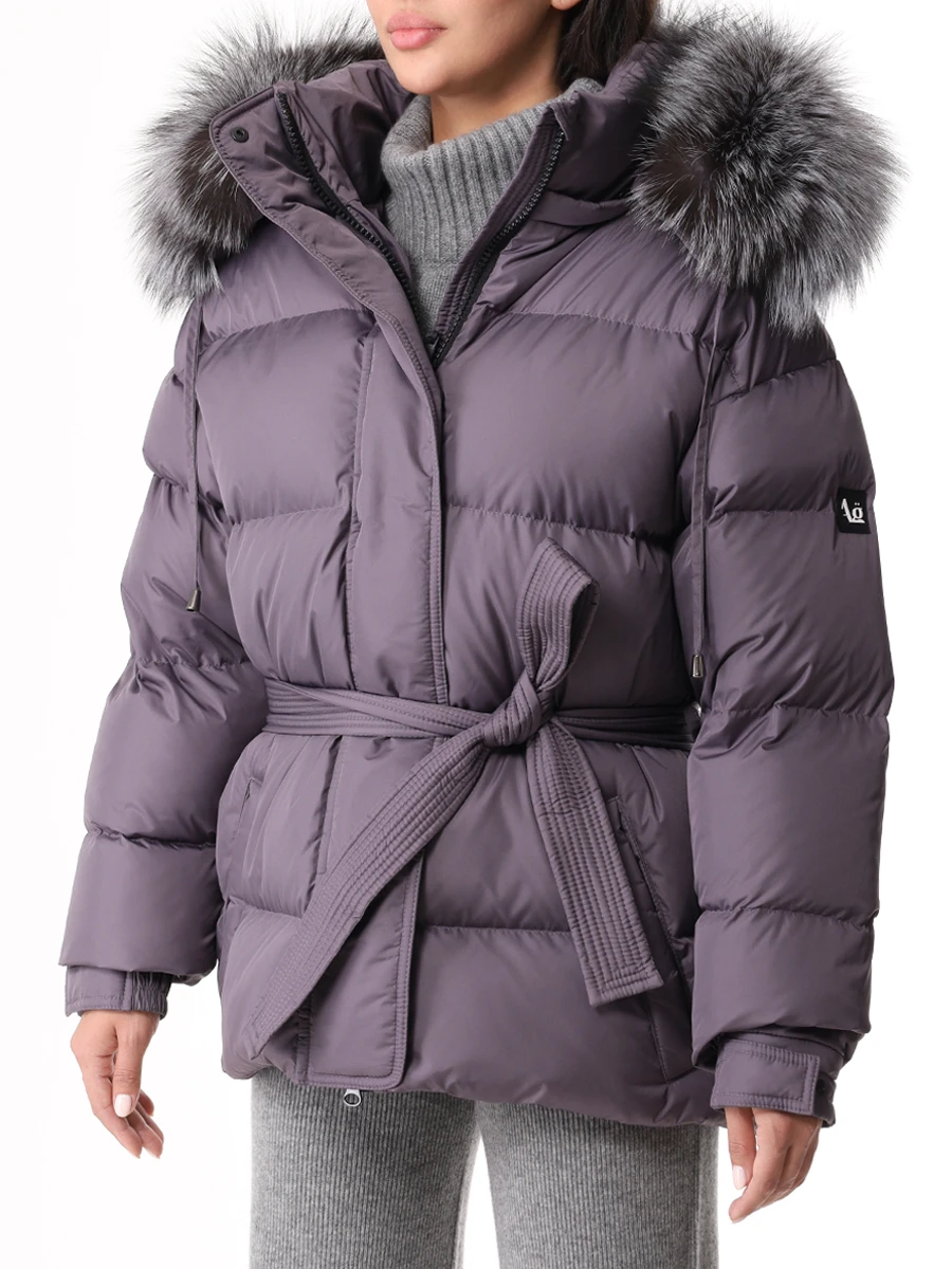 Куртка стеганая с мехом лисы