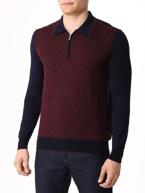 Поло шерстяное BERTOLO LUXURY MENSWEAR