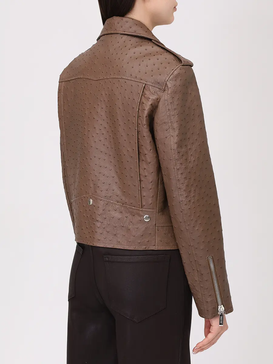 Куртка из кожи страуса