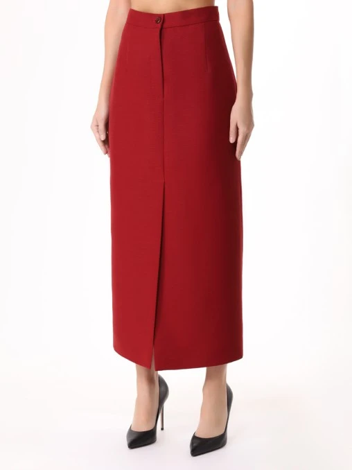 Юбка Eleonora midi шерстяная WHITE LILY