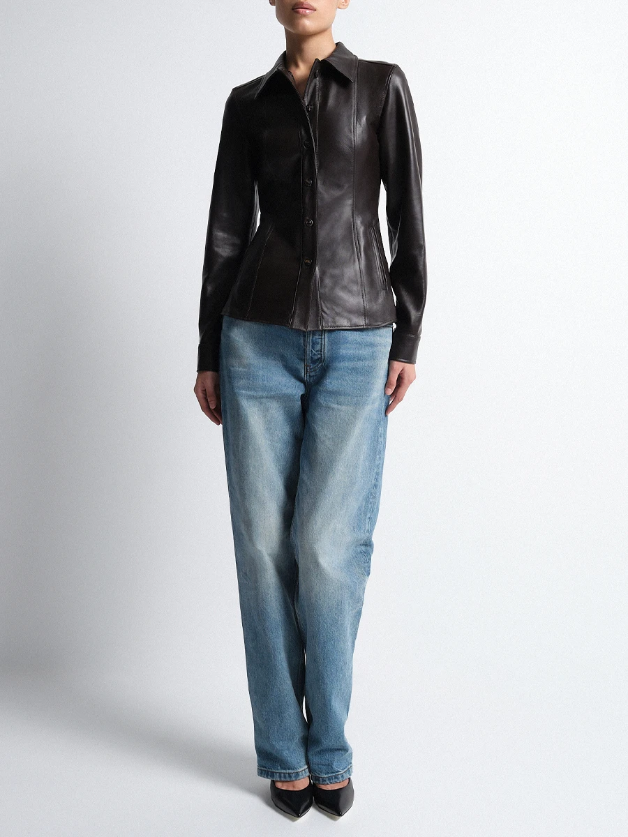 Рубашка кожаная