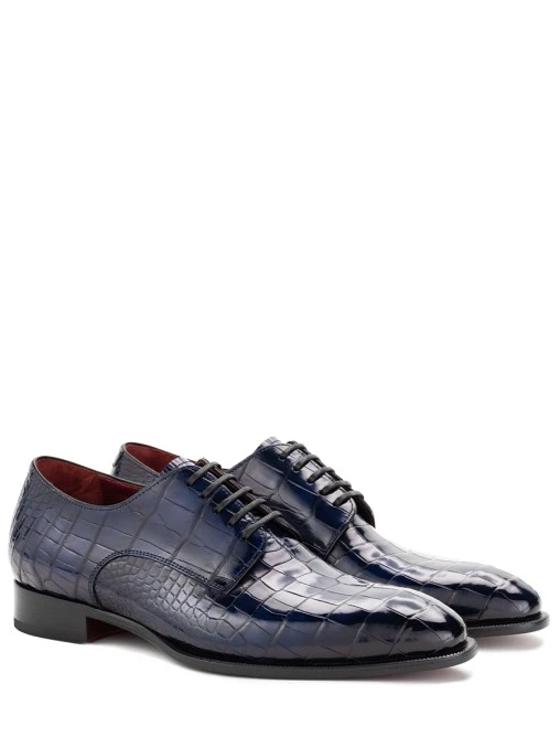 Дерби из кожи крокодила FARGONI