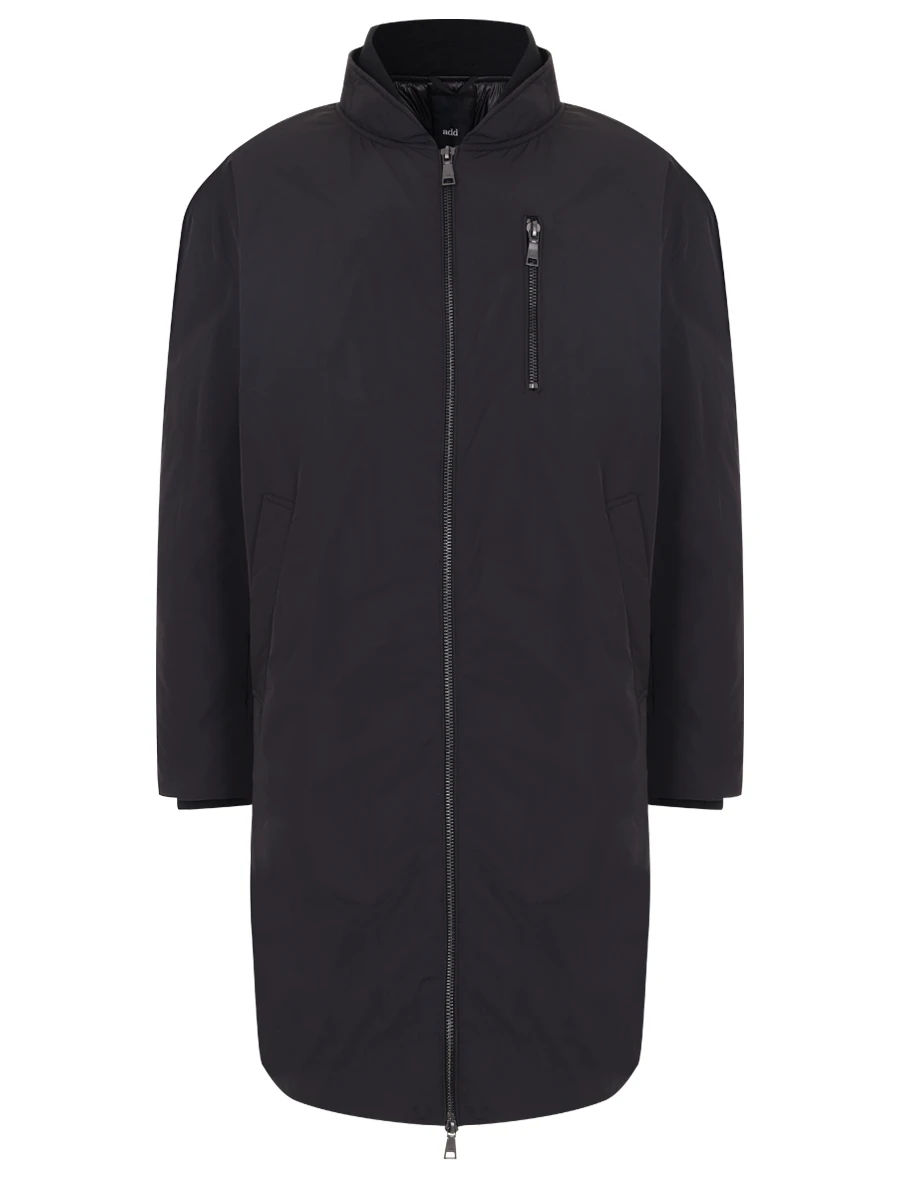 Пуховик однотонный