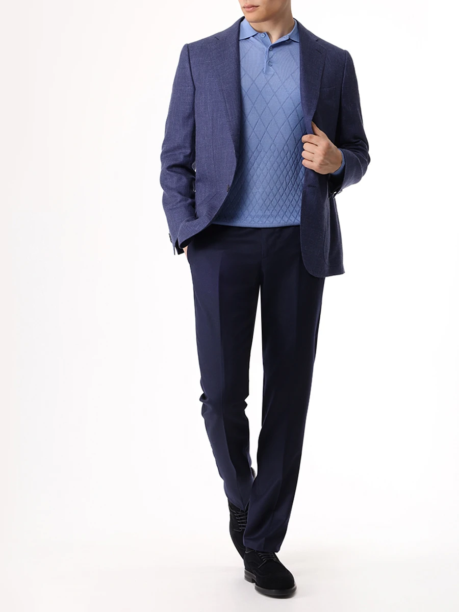 Поло из тенселя и шерсти