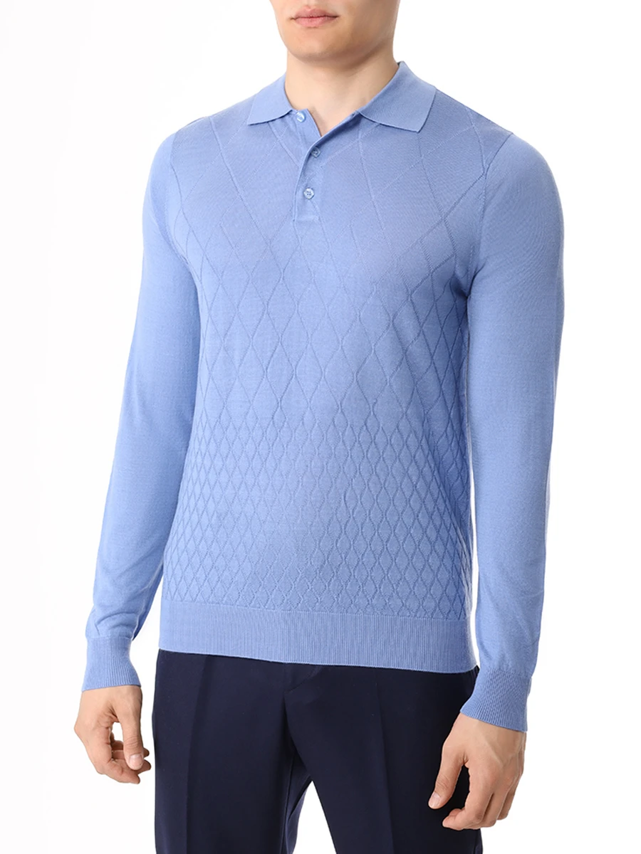 Поло из тенселя и шерсти