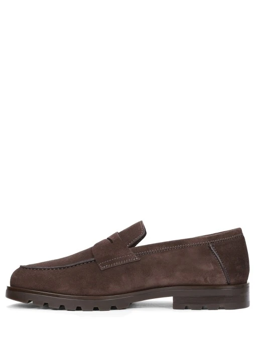 Лоферы замшевые на меху SANTONI