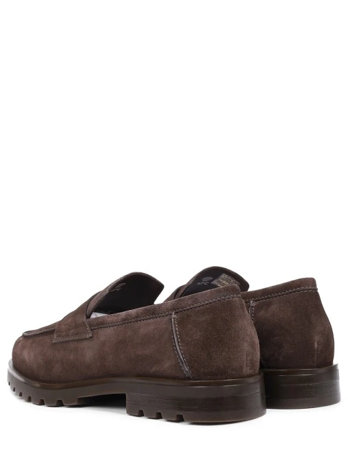 Лоферы замшевые на меху SANTONI
