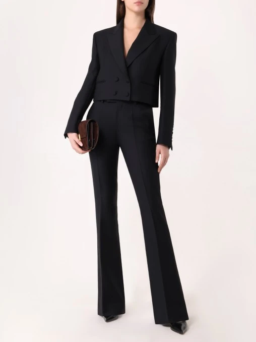 Брюки-клеш шерстяные JACOB LEE