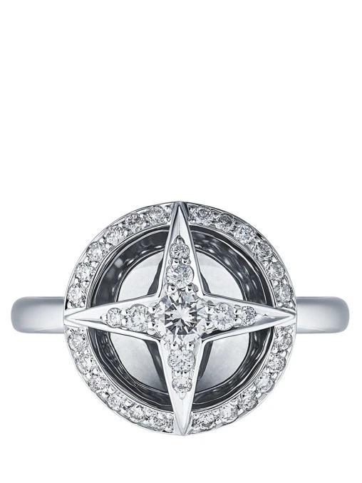 Кольцо с бриллиантами из белого золота 585 пробы МАКСИМ ПОНОМАРЁВ