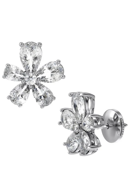 Пусеты с бриллиантами из белого золота 750 пробы МАКСИМ ПОНОМАРЁВ