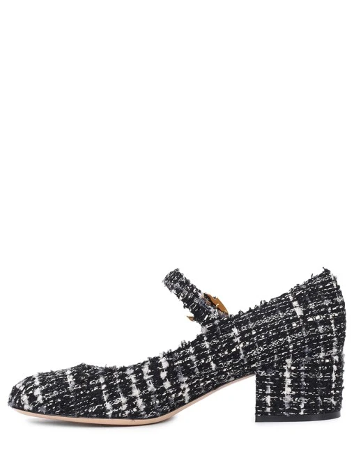 Туфли твидовые Mary Ribbon GIANVITO ROSSI