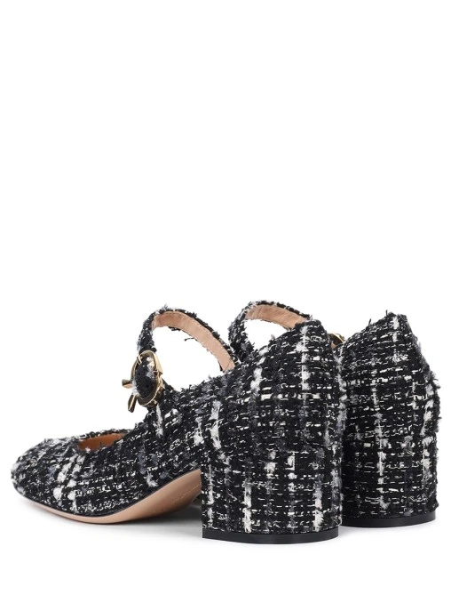 Туфли твидовые Mary Ribbon GIANVITO ROSSI