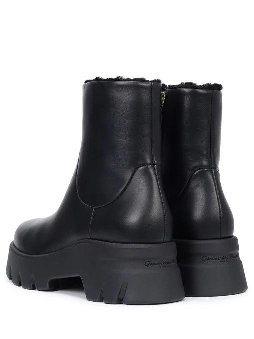 Ботинки кожаные на меху GIANVITO ROSSI