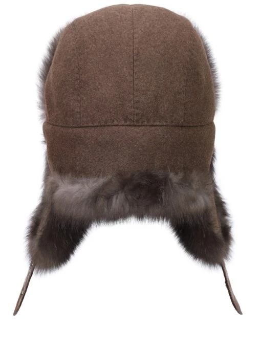 Шапка-ушанка с мехом соболя PRIMAN