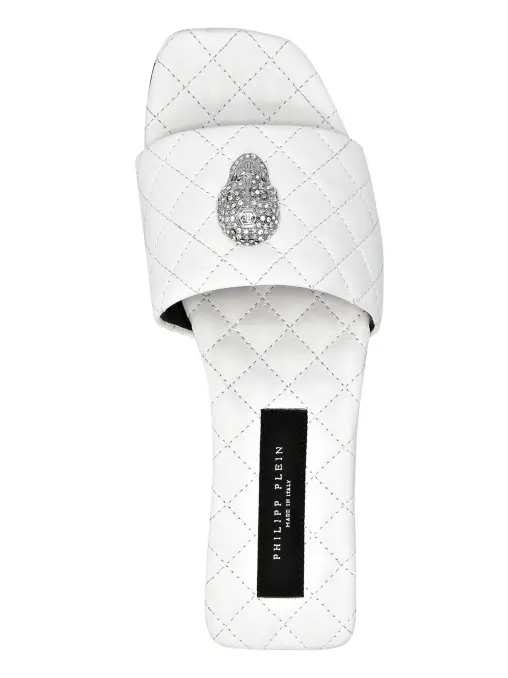 Шлепанцы кожаные PHILIPP PLEIN