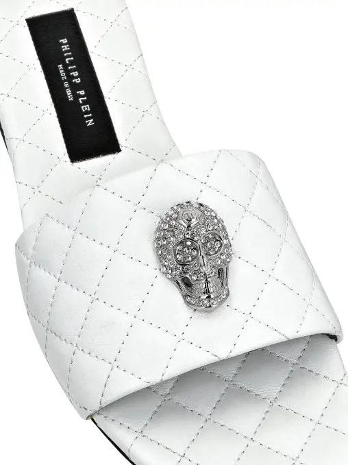 Шлепанцы кожаные PHILIPP PLEIN
