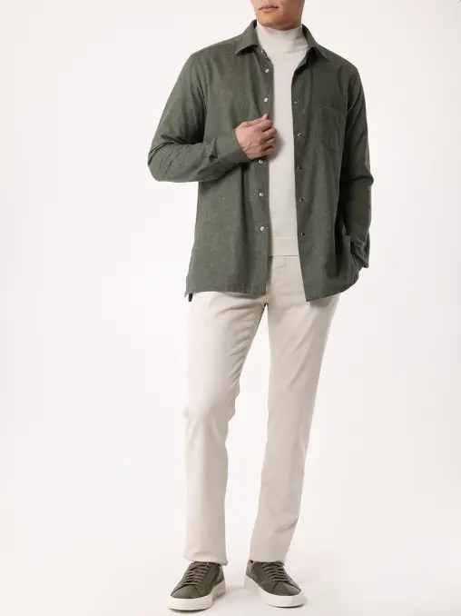 Рубашка Slim Fit хлопковая KITON