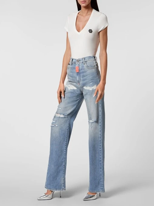 Широкие джинсы PHILIPP PLEIN