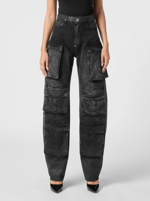 Джинсы-карго хлопковые PHILIPP PLEIN
