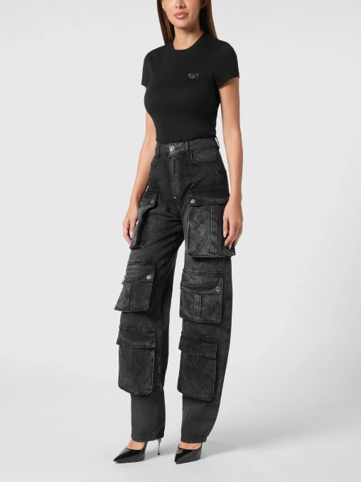 Джинсы-карго хлопковые PHILIPP PLEIN