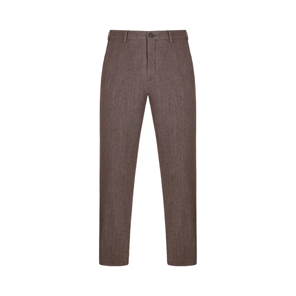 Брюки Regular Fit из хлопка и шерсти