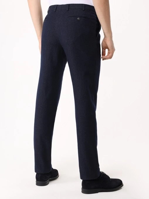 Брюки Regular Fit из хлопка и шерсти CANALI