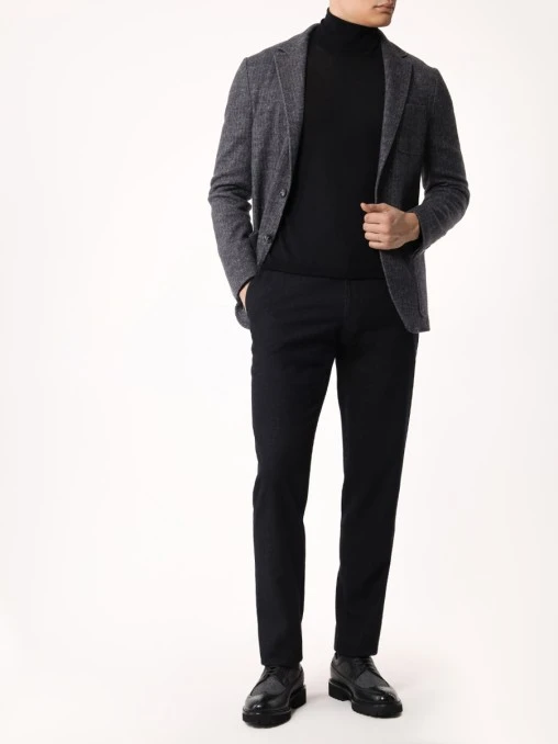 Брюки Regular Fit из хлопка и шерсти CANALI