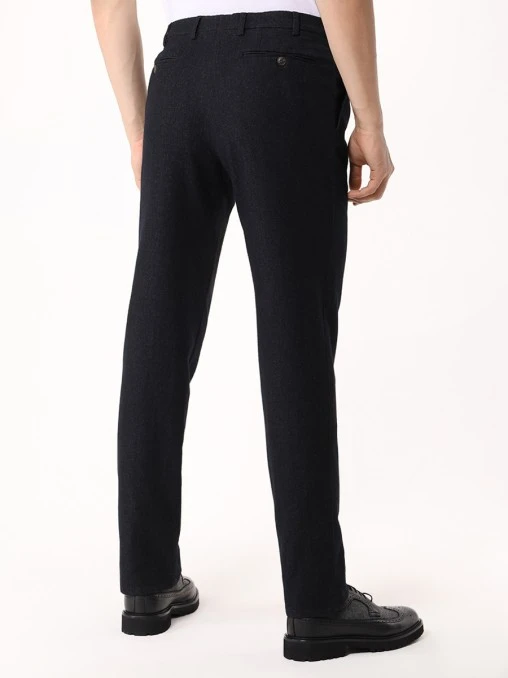 Брюки Regular Fit из хлопка и шерсти CANALI