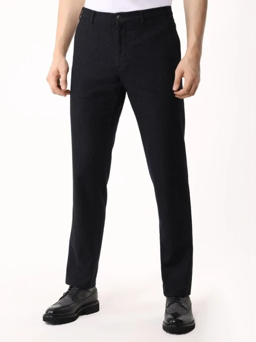 Брюки Regular Fit из хлопка и шерсти CANALI