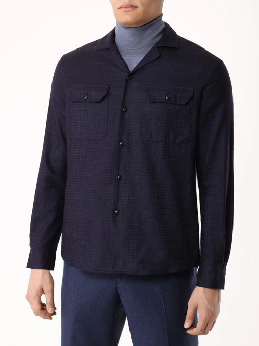 Рубашка Regular Fit из хлопка и лиоцелла CANALI