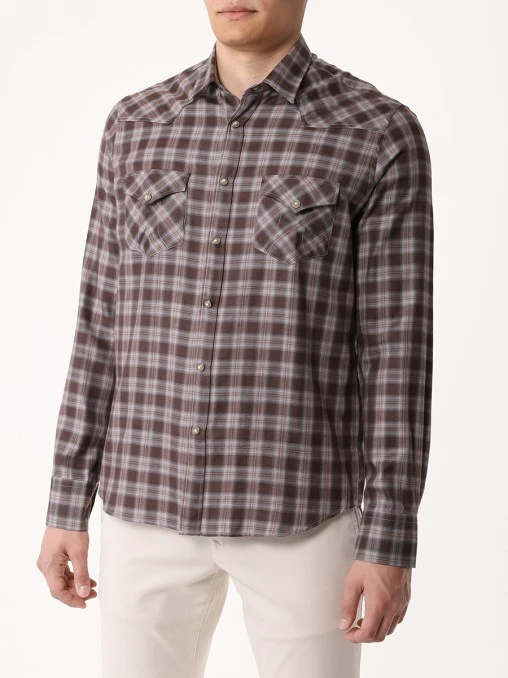 Рубашка Regular Fit хлопковая CANALI