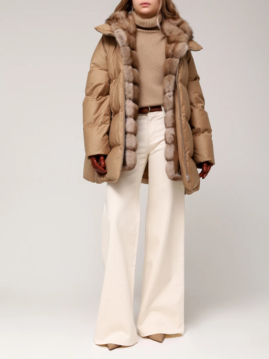 Джинсы-клеш хлопковые